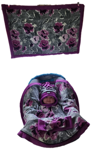 Watercolor Floral on Bright Purple [Hoodless] : Non-Walker SET