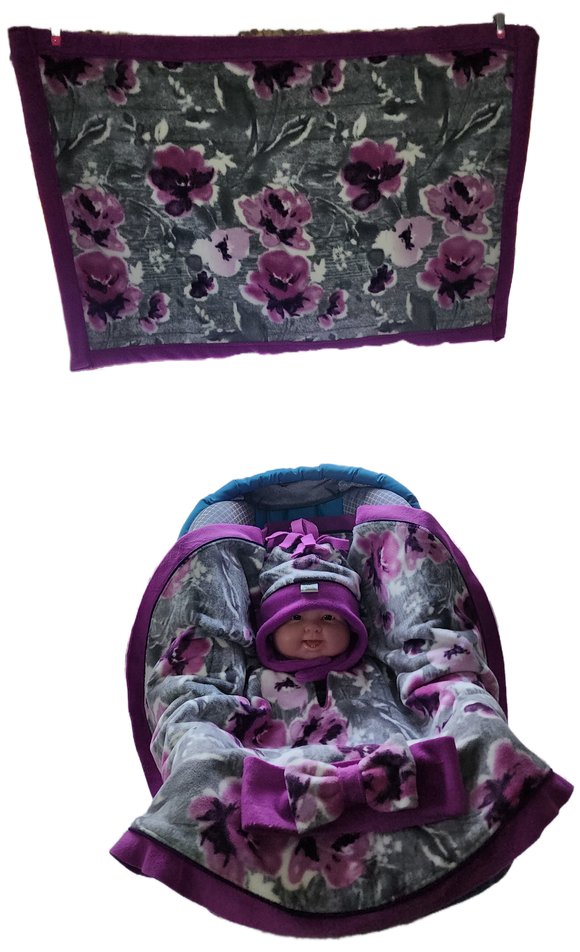 Watercolor Floral on Bright Purple [Hoodless] : Non-Walker SET