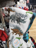 Opps Poncho - Teal Dinosaur : Age 1-3yrs