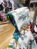 Opps Poncho - Teal Dinosaur : Age 1-3yrs